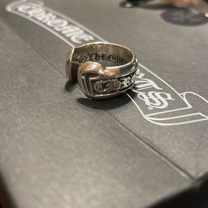 CHROME HEARTS 925 Sterling Silver Ring Size Small. Have receipt and ring pouch